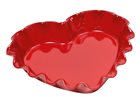 Moule à gâteau forme cœur rouge Grand Cru Corolle Emile Henry