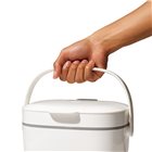Bac à compost de cuisine blanc 6,6 litres avec couvercle hygiénique et anti-odeurs