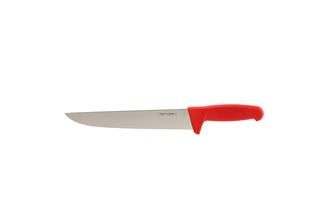 Couteau de boucher professionnel rouge 25 cm