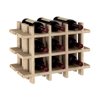 Casier en bois pour 9 bouteilles de vin