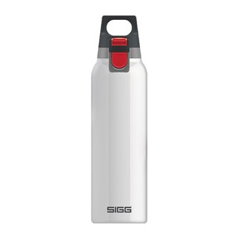 Gourde isotherme inox blanche 0,5 litre avec bouchon filtre manipulable une main Hot & Cold One White Sigg