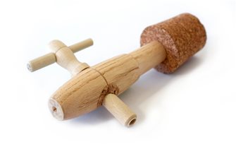 Robinet de vinaigrier en bois 4 pouces avec bouchon percé en liège